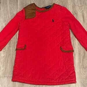 Ralph Lauren Dress 18M Baby Toddler Red Classic Holiday Winter Fall Timeless